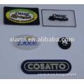 custom make embossing words and pattern embossed 2D rubber label